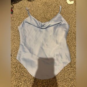 Urban Outfitters blue droop neck top